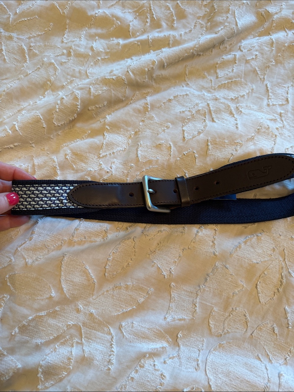 Men's Vineyard Vineyard Vines Belt with Leather Trim